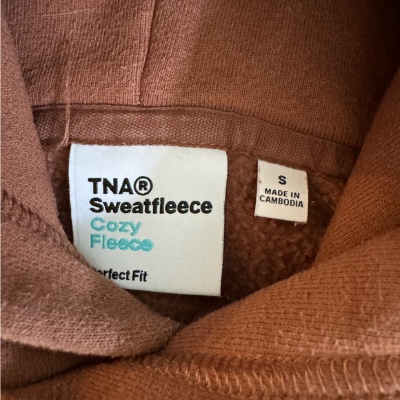Aritzia Cozy Fleece Perfect Hoodie teddy brown size small - Picture 2 of 4